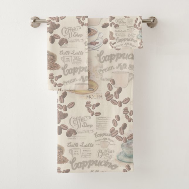 The Fika Swedish Coffee shop  Bath Towel Set (Insitu)