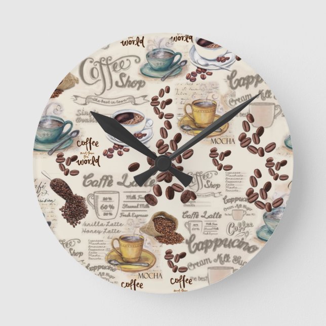 The Fika Swedish Coffee shop  Round Clock (Front)