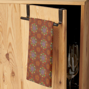 The Filter Floral Red of Squire Manipur Mandala Tea Towel