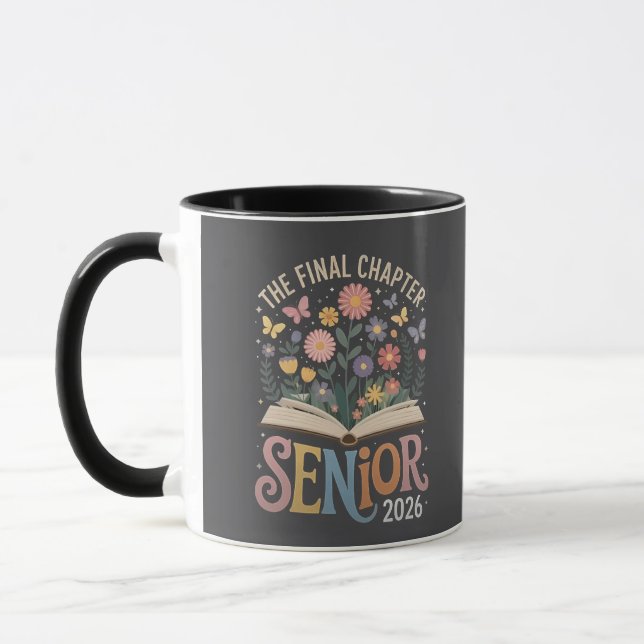 The Final Chapter Senior 2026 Graduation Blossom Mug (Left)