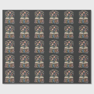The Final Chapter Senior 2026 Graduation Blossom Wrapping Paper