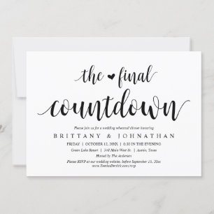 The Final Countdown Wedding Rehearsal Dinner Party Invitation