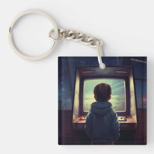 The Final Level   A Retro Arcade Dream Key Ring