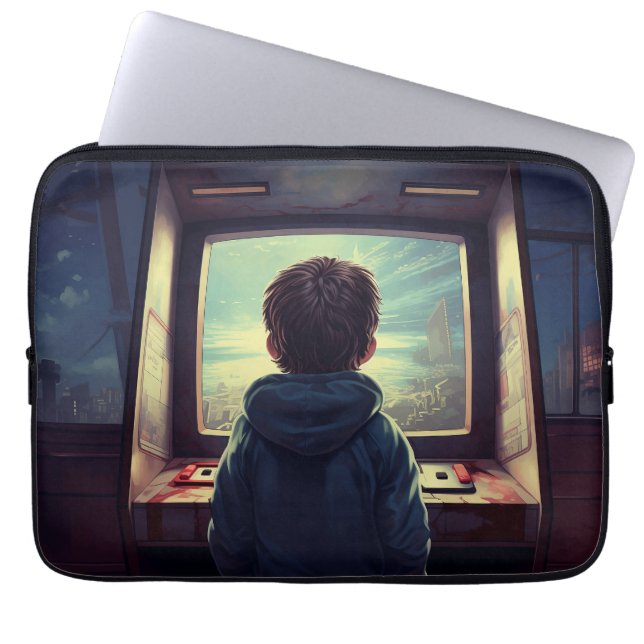 The Final Level | A Retro Arcade Dream Laptop Sleeve (Front)