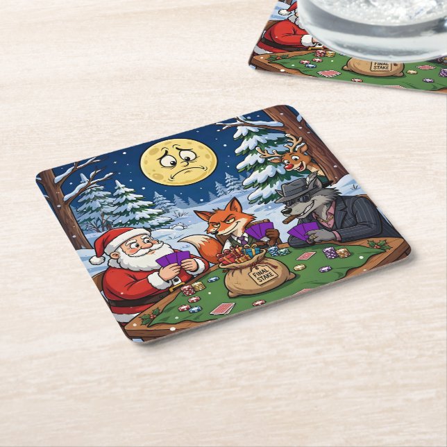 The Final Stake Square Paper Coaster (Angled)