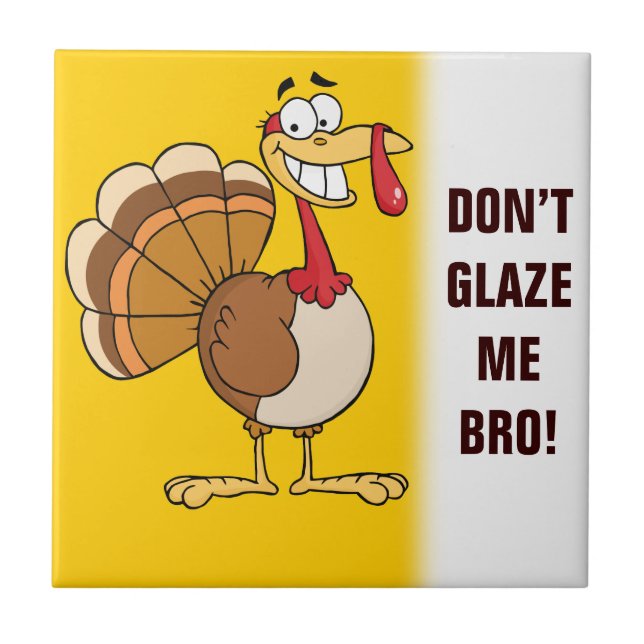 The Final Thanksgiving Wish of a Doomed Turkey Ceramic Tile (Front)