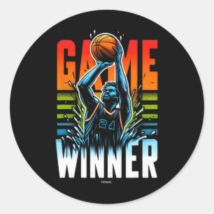 The Final Winning Shot Of The Sketll Game  Classic Round Sticker