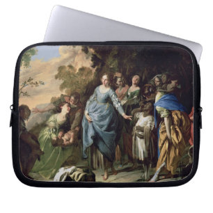 The Finding of Moses, c.1650-56 (oil on canvas) Laptop Sleeve