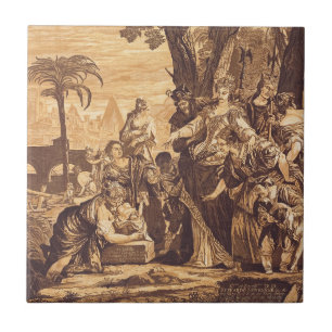 The Finding of Moses from Book of Exodus Ceramic Tile