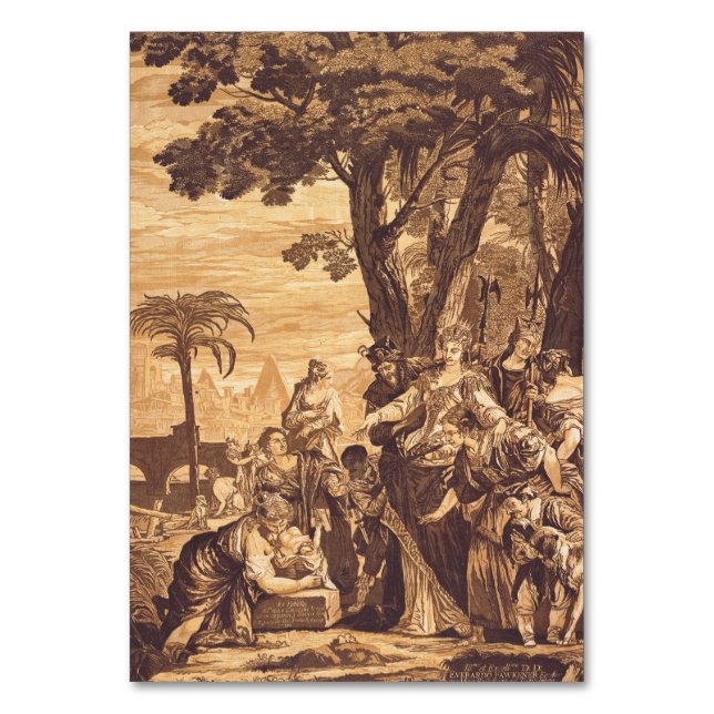The Finding of Moses from Book of Exodus Table Number (Front)