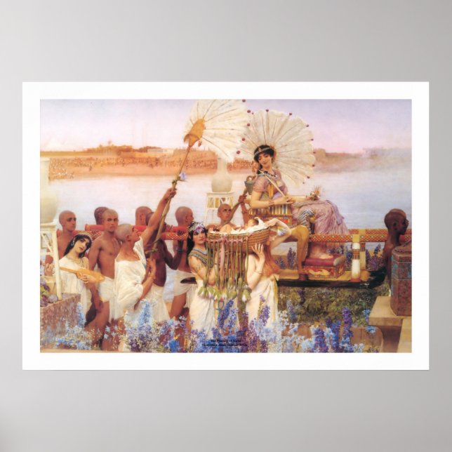 The Finding of Moses, Sir Lawrence Alma-Tadema Poster (Front)