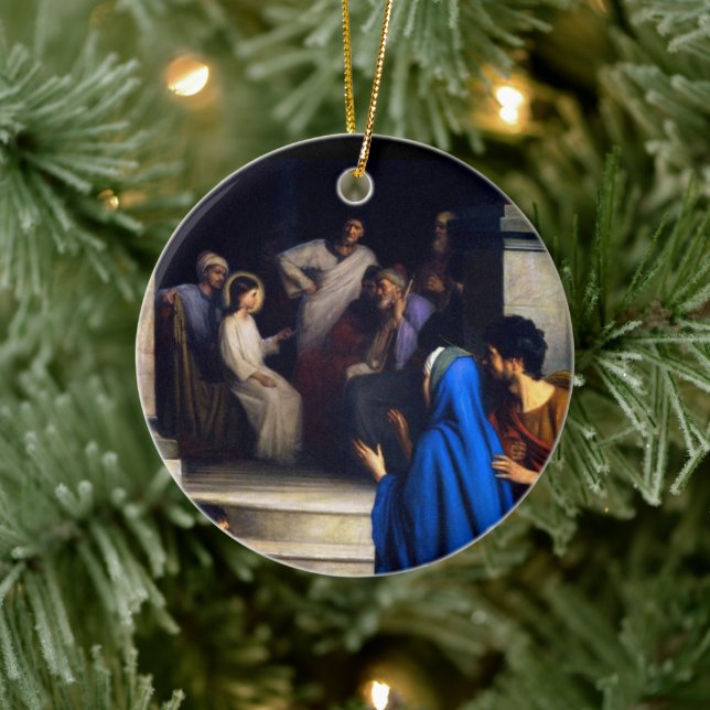 The Finding of Our Lord Ceramic Ornament (Tree)