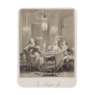 The Fine Supper, 1781, engraved by I.S. Helman (17 Magnet