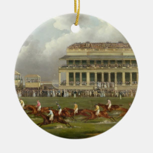 The Finish of the Epsom Derby in 1822 Ceramic Ornament
