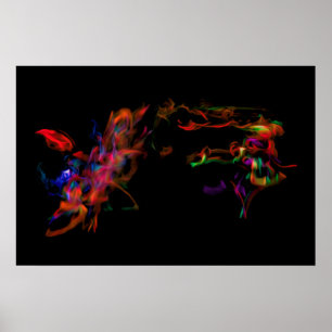 The Fire Horse Vs The Rainbow Dragon Poster