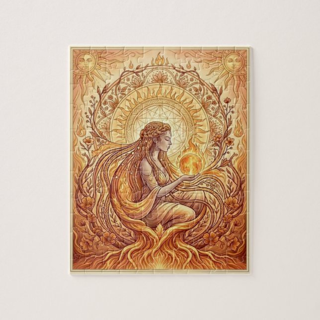 The Fire Priestess Jigsaw Puzzle (Vertical)