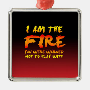 The Fire You Were Warned Not to Play With Metal Tree Decoration