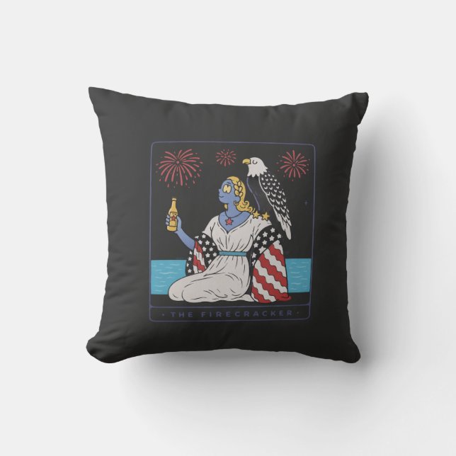 The Firecracker Lady Liberty Cushion (Front)