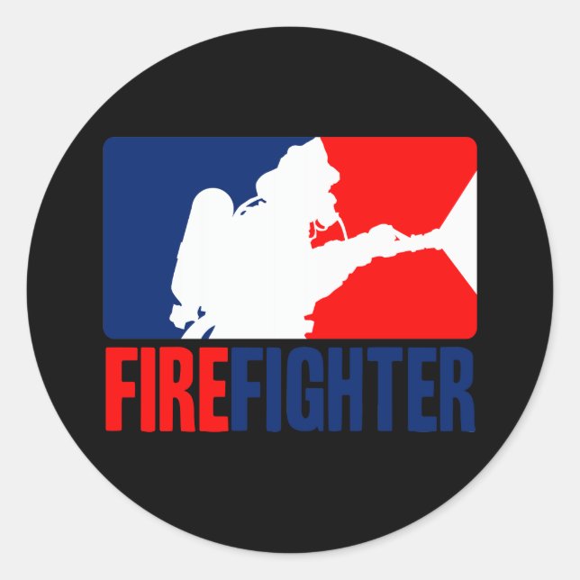 The Firefighter Action Classic Round Sticker (Front)