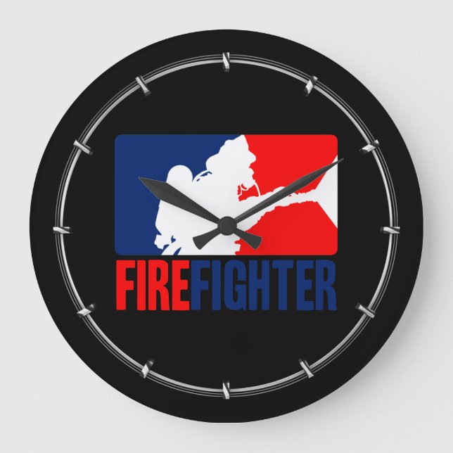 The Firefighter Action Large Clock (Front)