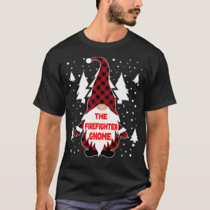 The Firefighter Gnome Matching Family Christmas Pa T-Shirt