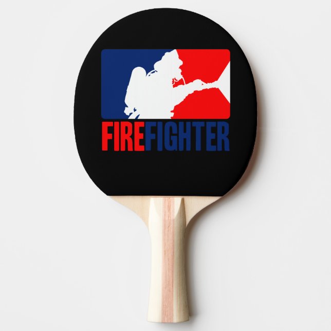 The Firefighter Graphic League Style Ping Pong Paddle (Front)