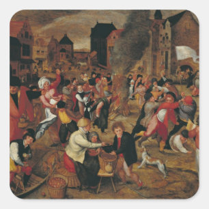 The Fires of St. Martin Square Sticker