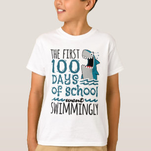 The First 100 Days of School Went Swimmingly Shark T-Shirt