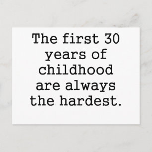 The First 30 Years Of Childhood Postcard