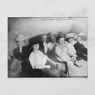 The First All Woman Jury in Las Angeles from 1911 Postcard