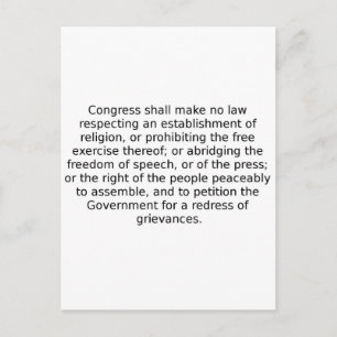 The First Amendment Postcard
