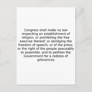 The First Amendment Postcard