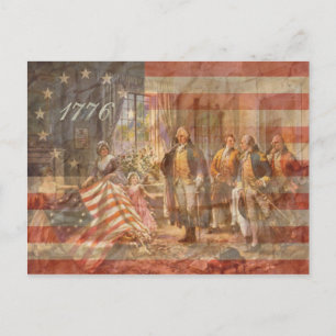 The First American Flag Postcard