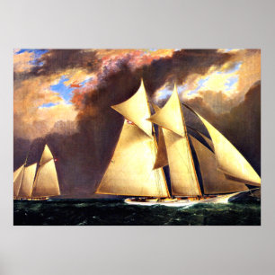 The First America's Cup Race, 1870 Poster