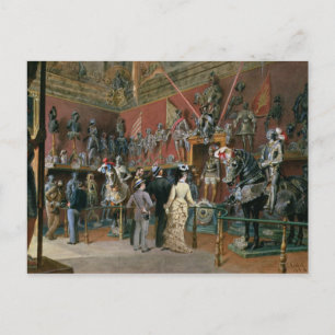 The first Armoury Room of the Ambraser Gallery Postcard