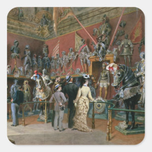 The first Armoury Room of the Ambraser Gallery Square Sticker