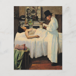 The First Attempt to Treat Cancer with X Rays Postcard