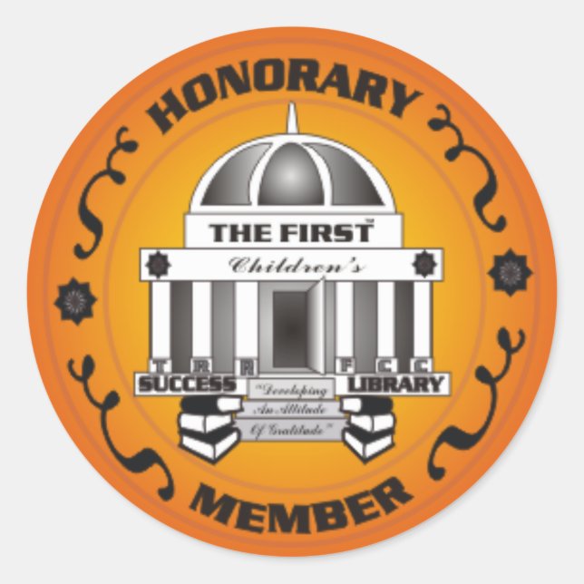 The First Children's Success Library Classic Round Sticker (Front)