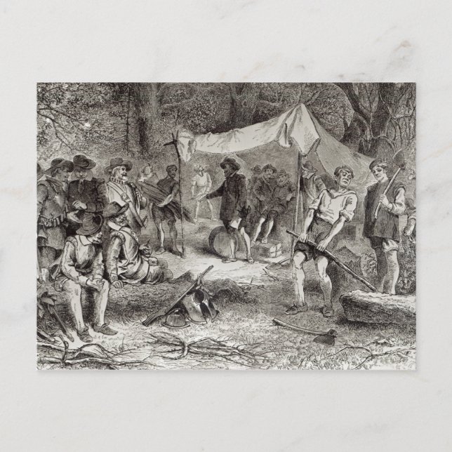 The First Day at Jamestown Postcard (Front)