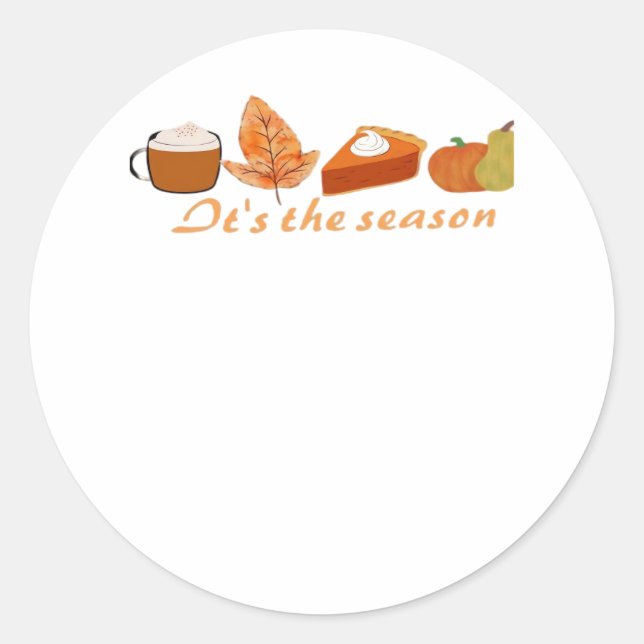The First Day Of Fall Hello Fall Classic Round Sticker (Front)