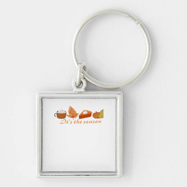 The First Day Of Fall Hello Fall Key Ring (Front)