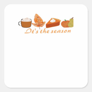 The First Day Of Fall Hello Fall Square Sticker