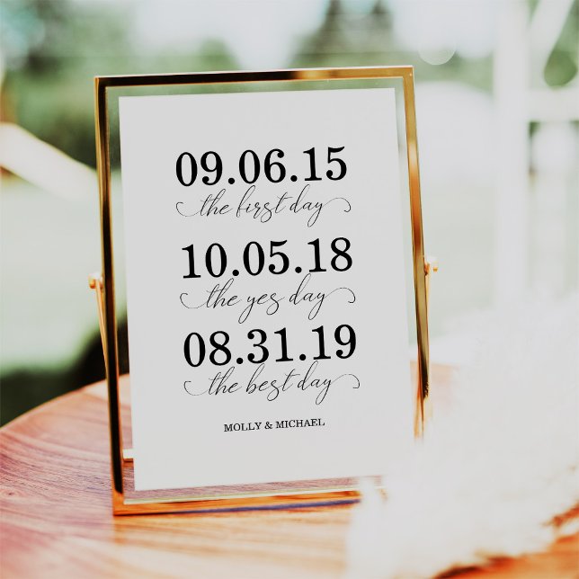 The First Day, The Yes Day, The Best Day Wedding Poster (Creator Uploaded)
