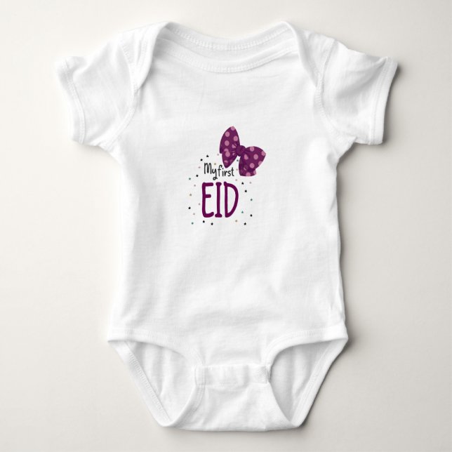 The first eid with my mum and dad baby bodysuit (Front)