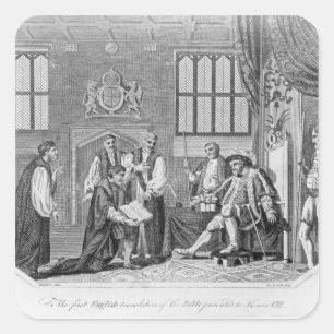 The first English translation of the Bible Square Sticker