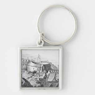 The First Globe Theatre or Rose Theatre Key Ring