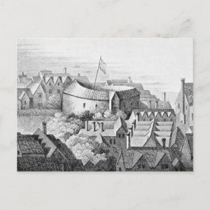 The First Globe Theatre or Rose Theatre Postcard