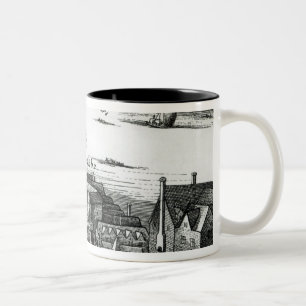 The First Globe Theatre or Rose Theatre Two-Tone Coffee Mug