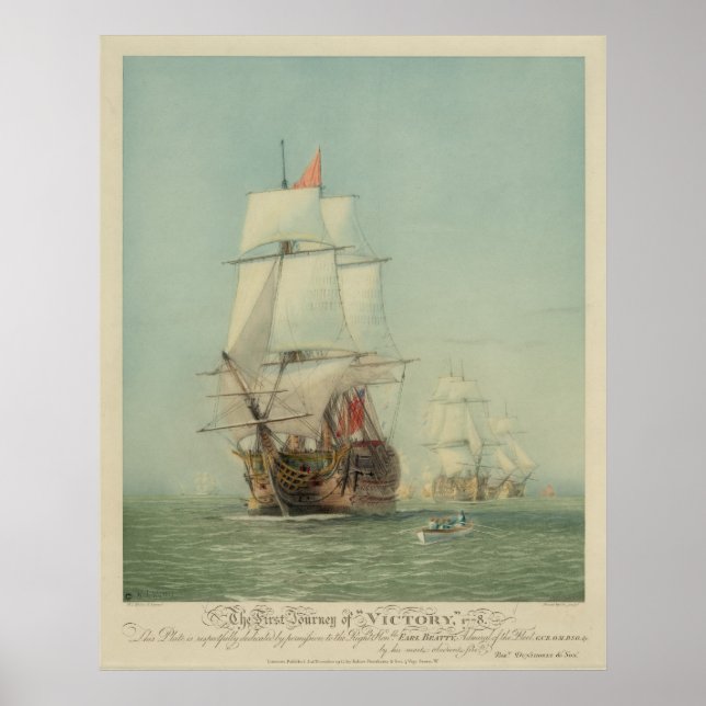The First Journey of the H.M.S. Victory in 1778 Poster (Front)