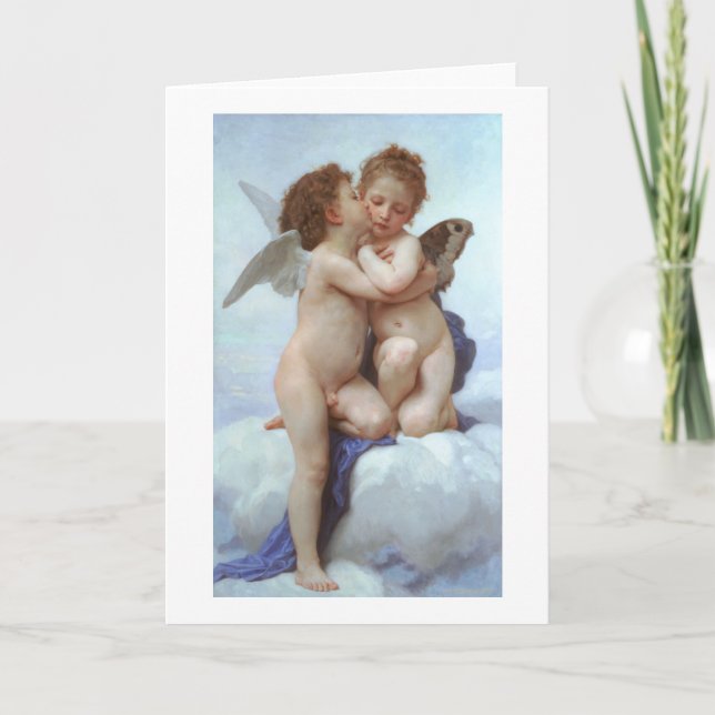 The First Kiss, Amor and Psyche, Bouguereau Card (Front)